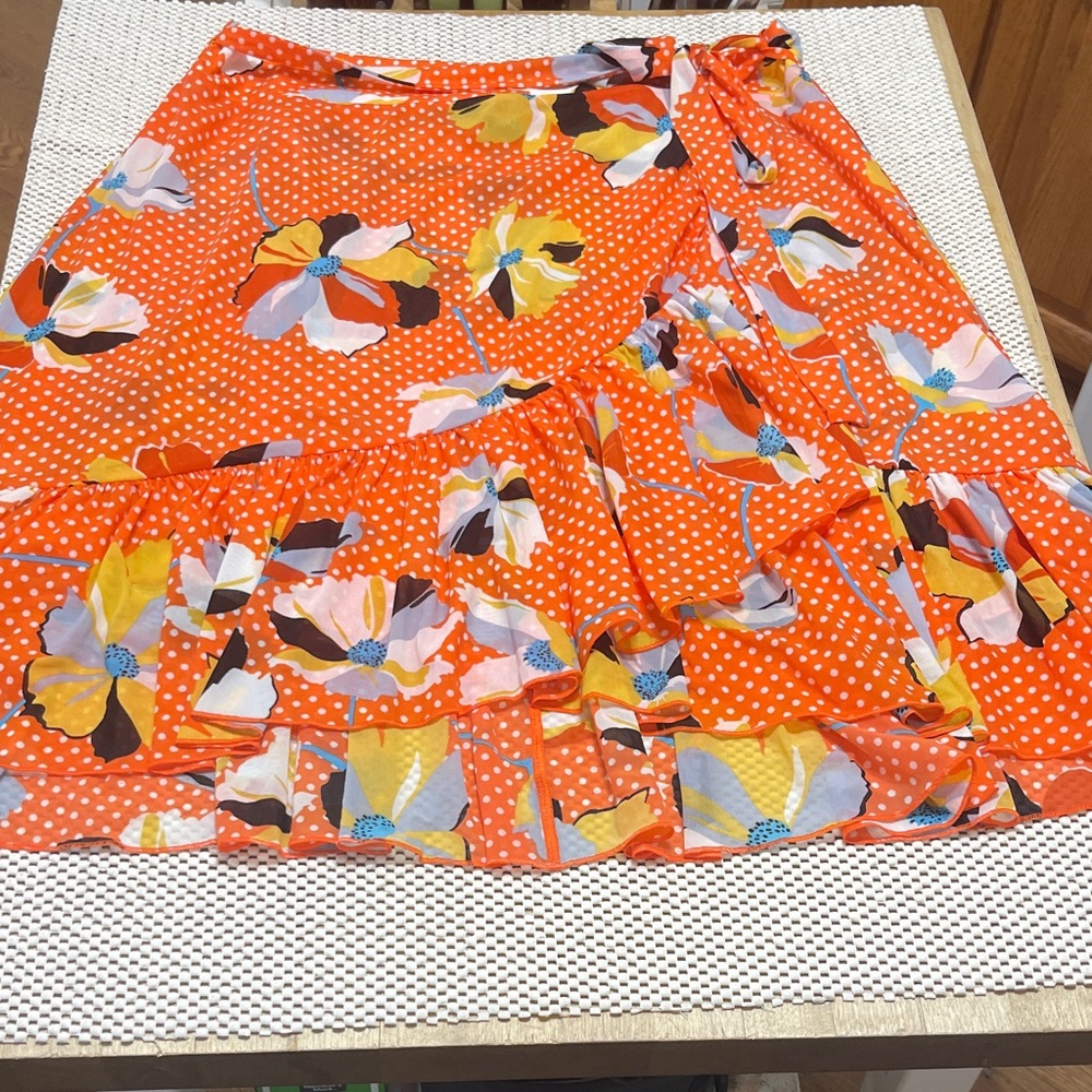 CABI Floral Wrap Skirt - Sz L